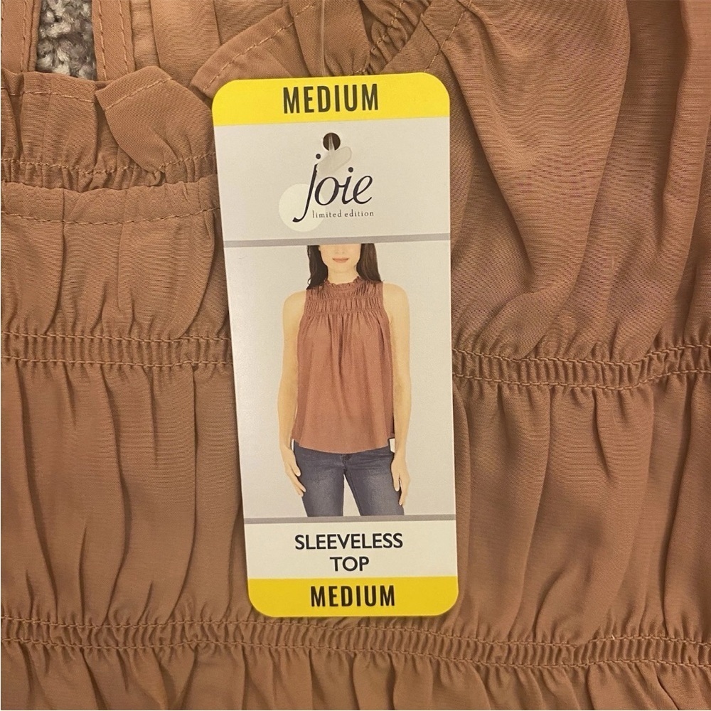JOIE Limited Edition Womens Sleeveless Top Ruffled Neck Size M - Medium NWT $198 - Picture 12 of 16